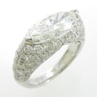 プラチナダイヤモンドリング 2．019ct・I・VS1・マーキスカット