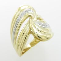 K18YG／PT ダイヤモンドリング