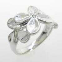 K18WG フラワー ダイヤモンドリング30％引き