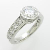 プラチナダイヤモンドリング 1．001ct・F・SI2・GOOD