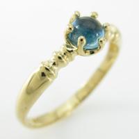 K18YG ブルートパーズリング