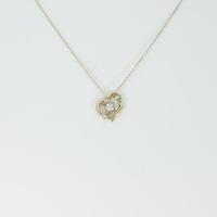 4゜C ハート ダイヤモンドネックレス