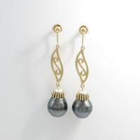 タサキ クロチョウパールイヤリング