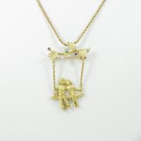 K18YG／PT ラバーズ×ブランコ カラーストーンネックレス