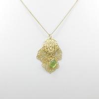 K18YG ペリドットネックレス