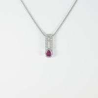 750WG ルビーネックレス
