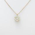 K18PG フラワー ダイヤモンドネックレス