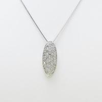 K18WG パヴェ ダイヤモンドネックレス20％引き