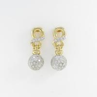 K18YG／K18WG パヴェ ダイヤモンドピアス10％引き