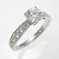 【リメイク】プラチナダイヤモンドリング 0．442ct・F・VS2・EXT5％引き