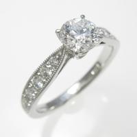 【リメイク】プラチナダイヤモンドリング 0．442ct・F・VS2・EXT5％引き