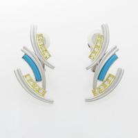 K18WG／K18YG トルコイシイヤリング20％引き