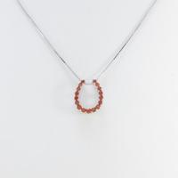 K18WG ホースシュー サファイヤネックレス20％引き