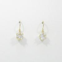 K18YG クオーツピアス