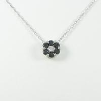 K18WG フラワー ダイヤモンドネックレス20％引き