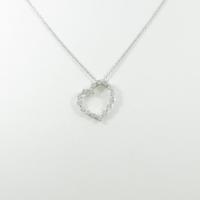 K18WG ハート ダイヤモンドネックレス10％引き