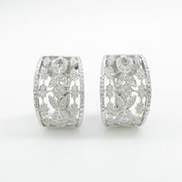 K18WG ダイヤモンドピアス