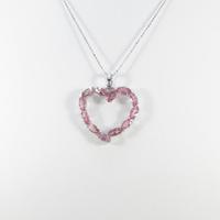 K18WG ハート トルマリンネックレス30％引き