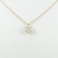 【リメイク】K18YG ダイヤモンドネックレス 1．002ct・VLY・SI2・GOOD