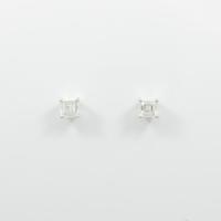 【リメイク】プラチナダイヤモンドピアス 0．375ct・E・VS1?2・ステップカット