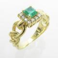 K18YG エメラルドリング