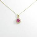 K18YG ルビーネックレス