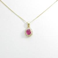 K18YG ルビーネックレス