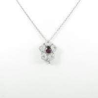 K18WG 2WAY ガーネットネックレス