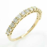 【リメイク】K18YG ハーフエタニティ ダイヤモンドリング