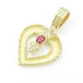 K18YG ハート ルビーペンダント