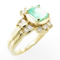 K18YG エメラルドリング20％引き