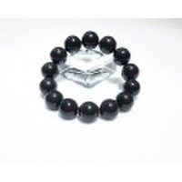 AB1537　【限定入荷】　サヌカイト（讃岐岩）　１４ｍｍ（１４粒）　ブレスレット
