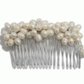 AMANDA fashions◆淡水パールフラワーヘッドドレス・コーム◆アイボリー