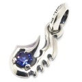 BWL(ビルウォールレザー) Fish Hook Charm w/Stone フィッシュフックチャーム/タンザナイトCZ　C335