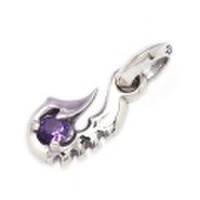 BWL(ビルウォールレザー)　フィッシュフックチャームペンダントw/ストーン(アレキサンドライト)　C335