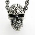 CRAZY PIG DESIGNS(クレイジーピッグ)　ENGRAVED SKULL エングレーブドスカルペンダント #222