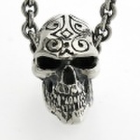 CRAZY PIG DESIGNS(クレイジーピッグ)　ENGRAVED SKULL エングレーブドスカルペンダント #222