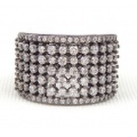 CZ ブラックカラー デザイン リング