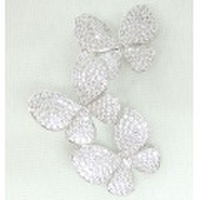 CZ　バタフライ　モチーフ　ブローチ