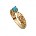 Hawaiian baby’s ring - K14 - 12月 ターコイズ