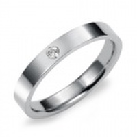 K18WG　フラット・ダイヤモンドマリッジリング（結婚指輪）ダイヤモンド埋込　3mm (N030O150N1*01-D-K18WG)