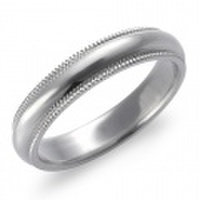 K18WG　ミルグレイン・マリッジリング（結婚指輪・幅広タイプ）3.5mm (N035H165N3*01-K18WG)