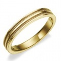 K18YG 　ミルグレイン・ツーロウ　マリッジリング（結婚指輪）3mm (N030OXX150N3*01-K18YG)