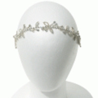 LELET ny◆クリスタルフォリエイジラインストンヘッドドレス・ヘアバンド◆シルバー