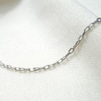 Pt850 プラチナ　アズキ「小豆」ブレスレット　18cm　1.0mm