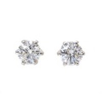 Pt900＆チタン ダイヤモンド(0,205ct/0.211ct D SI-1 3EX H&C） ピアス