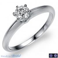 Pt950　ソリティア一粒ダイヤモンド・エンゲージリング　0.3カラット　Eカラー（婚約指輪） 0.3ct,E,3EX (1SA1R0200-3)