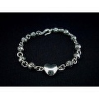 ROYAL ORDER(ロイヤルオーダー)　ローズビーズブレスレットw/1スムースハート　Rosebead w/1 Smooth Heart　SB17