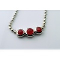 Rhodochrosite Silver Necklace