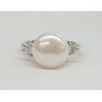SS 淡水パール＆CZ デザイン リング Part18